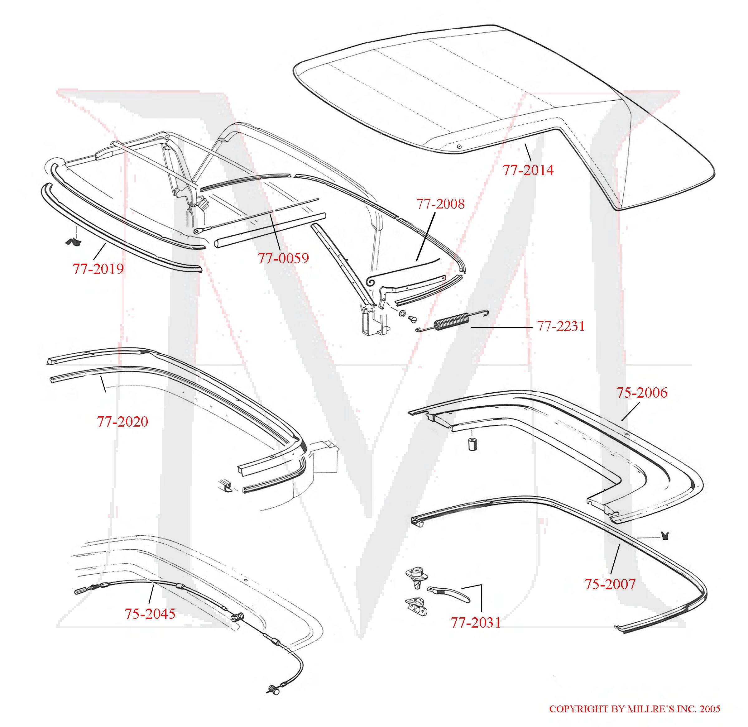 75-2045 TOP CASE COVER CABLE