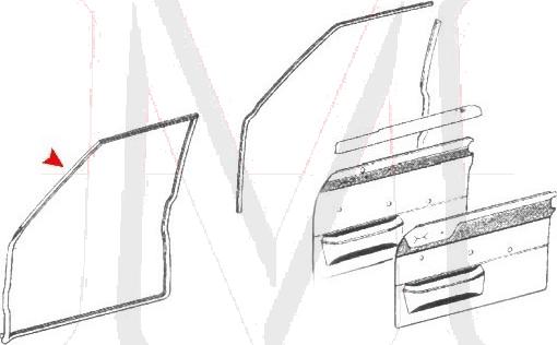 72_8107_1 DOOR SEAL, FRONT LEFT