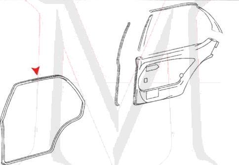 73_8110_1 DOOR SEAL, REAR RIGHT
