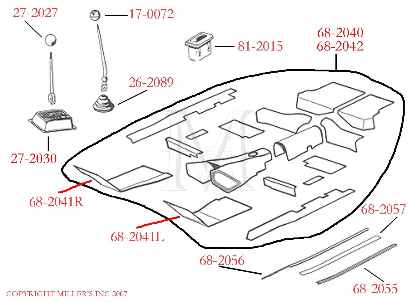 230SL 250SL 280SL CARPET SET