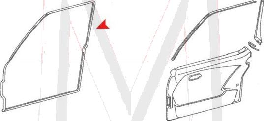 72_8110_1 DOOR SEAL, FRONT RIGHT