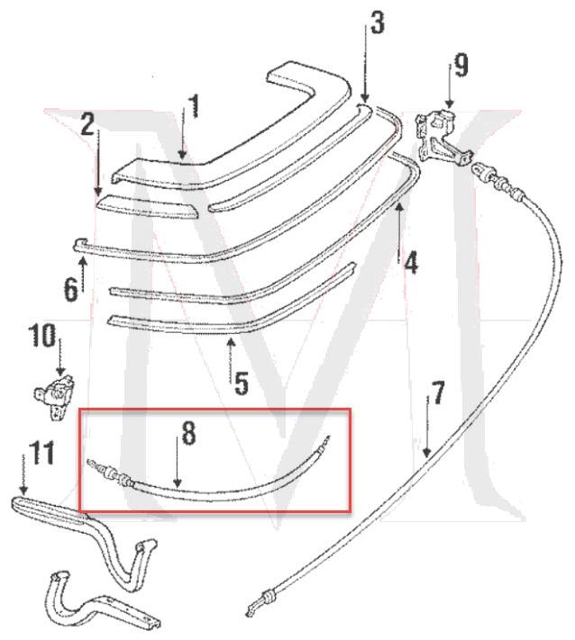 75_3418_1 TOP LOCK RELEASE CABLE