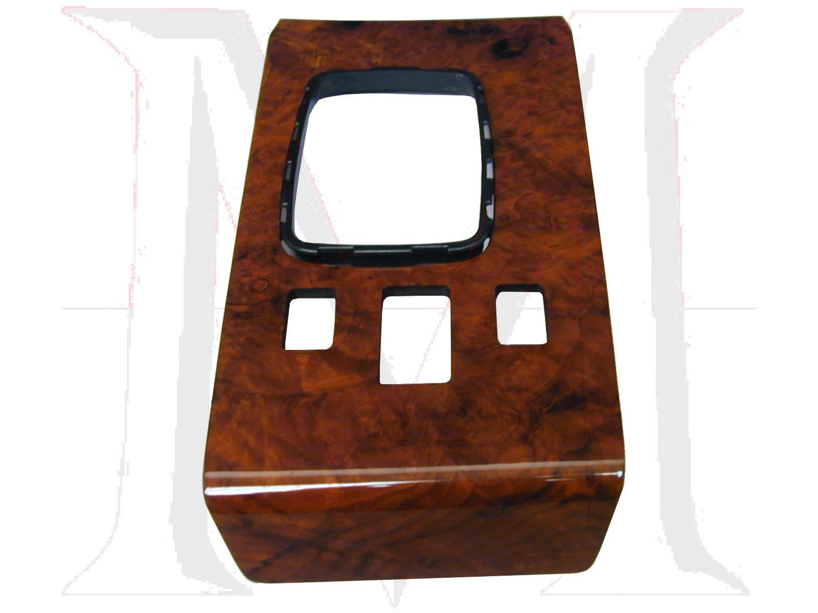 wk-107bc-2 MERCEDES SHIFT CONSOLE BURL WOOD SL (75-77)