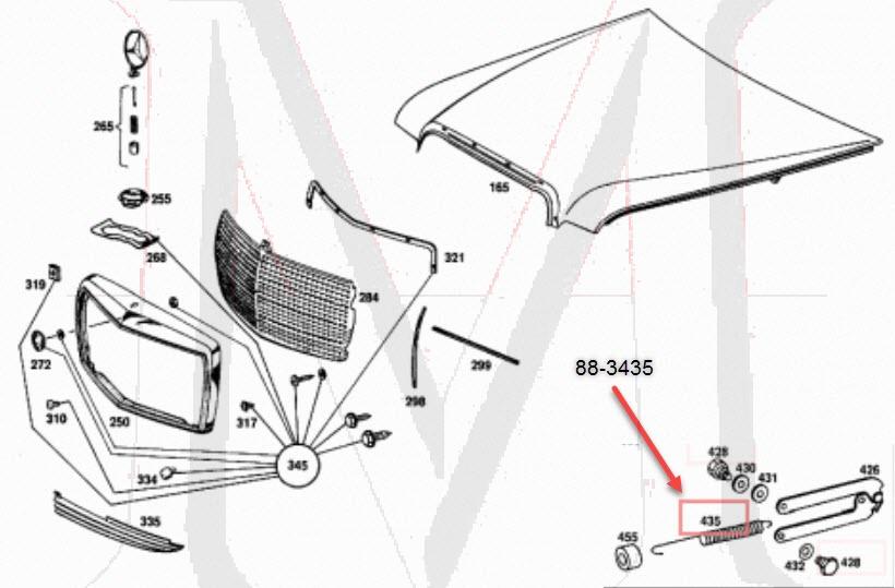 88_3435 HOOD HINGE SPRING