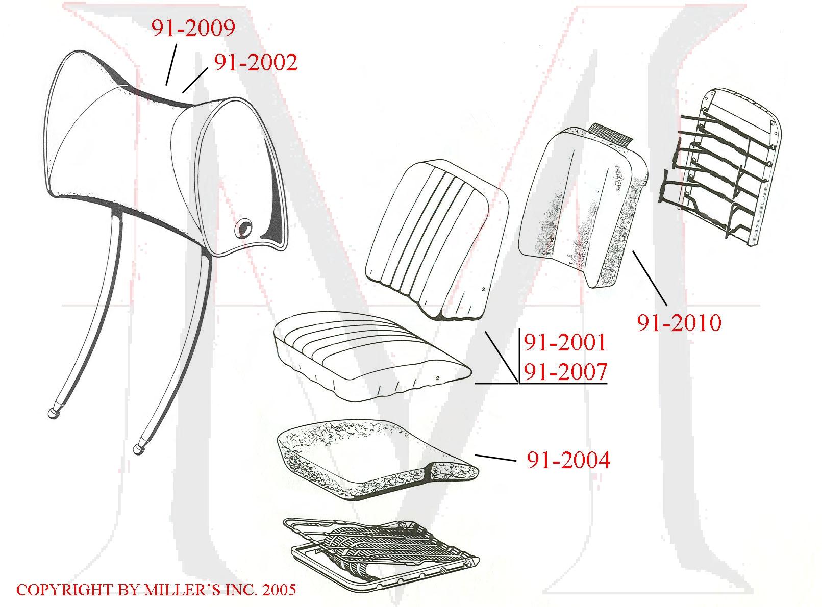 91-2002 HEADREST COVER