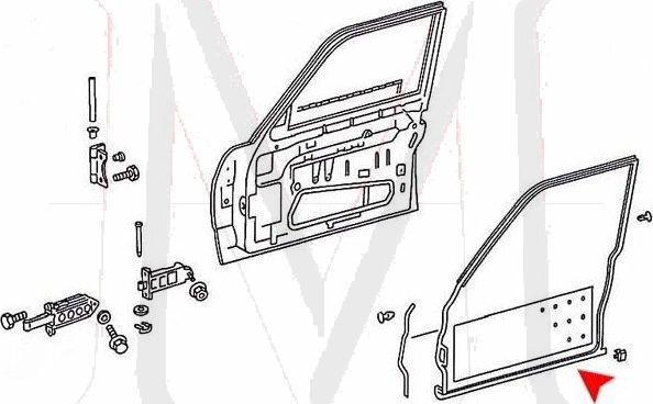 72_8117_1 DOOR SEAL FRONT LEFT
