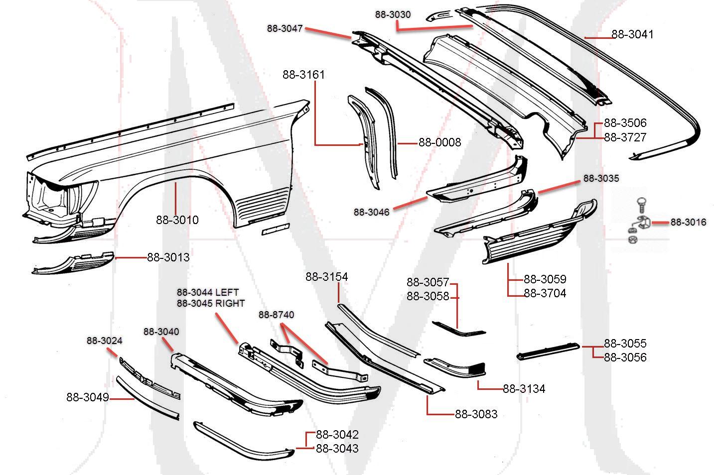 88-3030 BUMPER SHELL CENTER