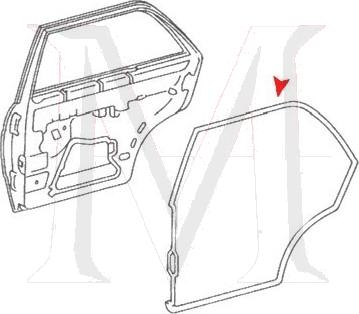 73_8114 DOOR SEAL, REAR RIGHT