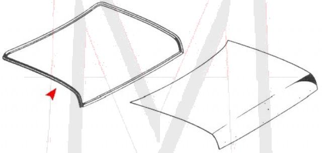 75-8001 TRUNK LID RUBBER SEAL