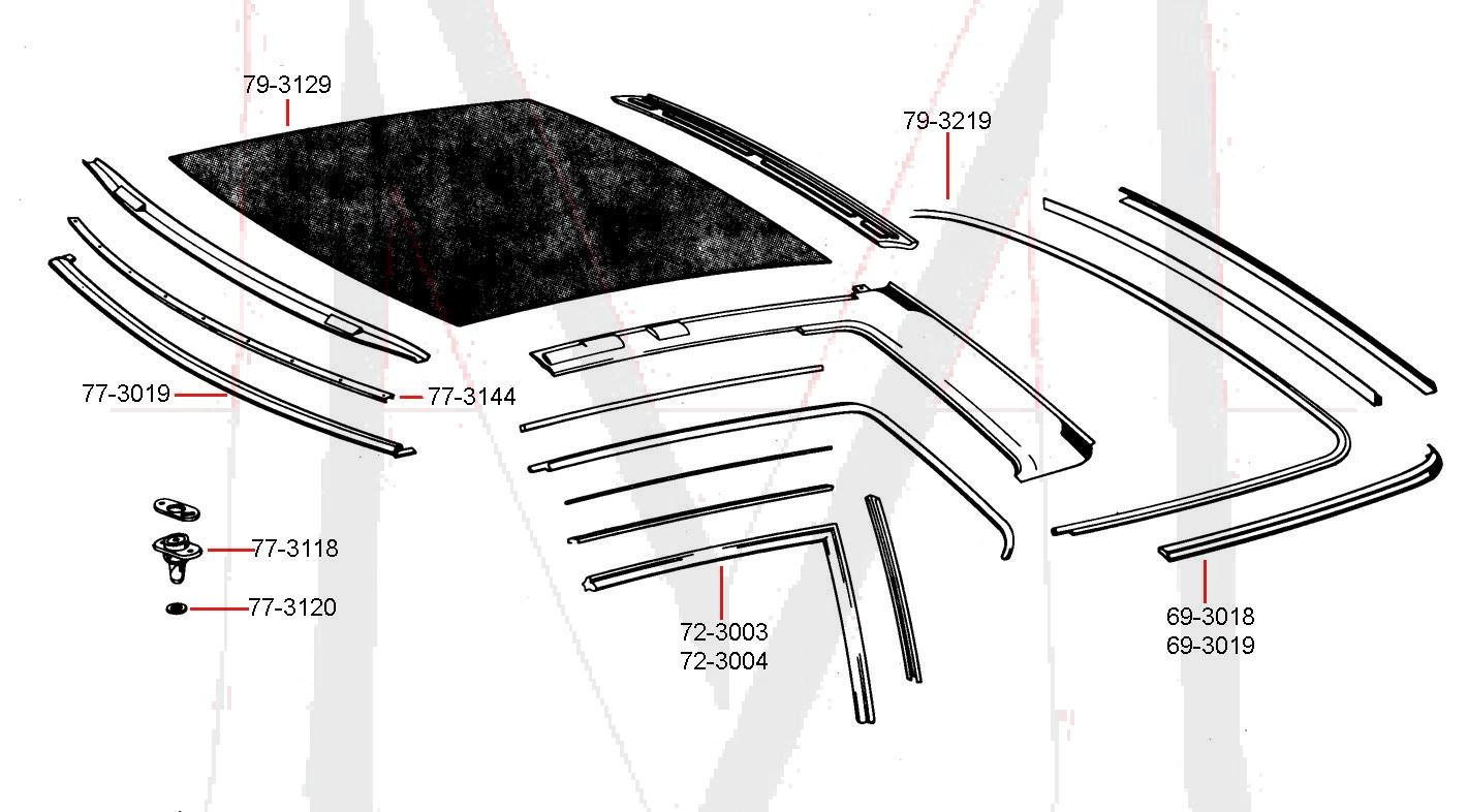 72-3003 DOOR GLASS SEAL LEFT