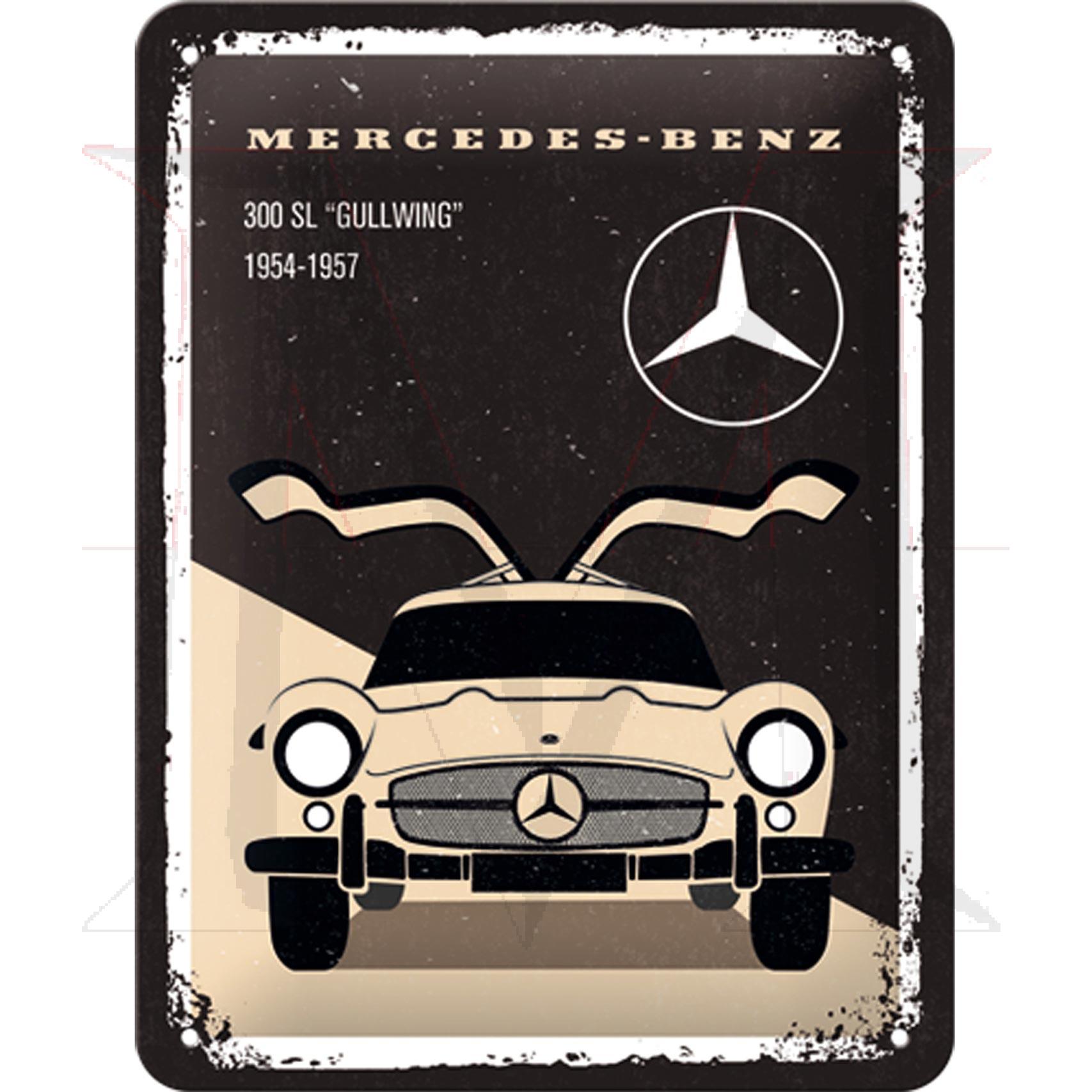 85_0111 Mercedes-Benz Tin Sign 300 SL beige
