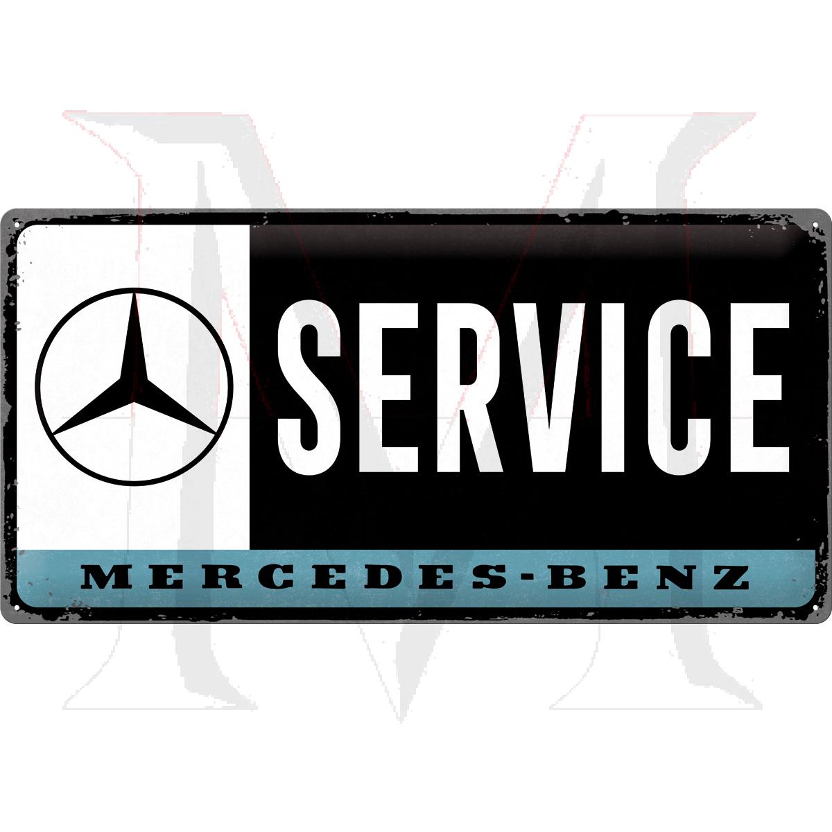 85_0109 Mercedes-Benz Tin Sign Service 25x50 cm