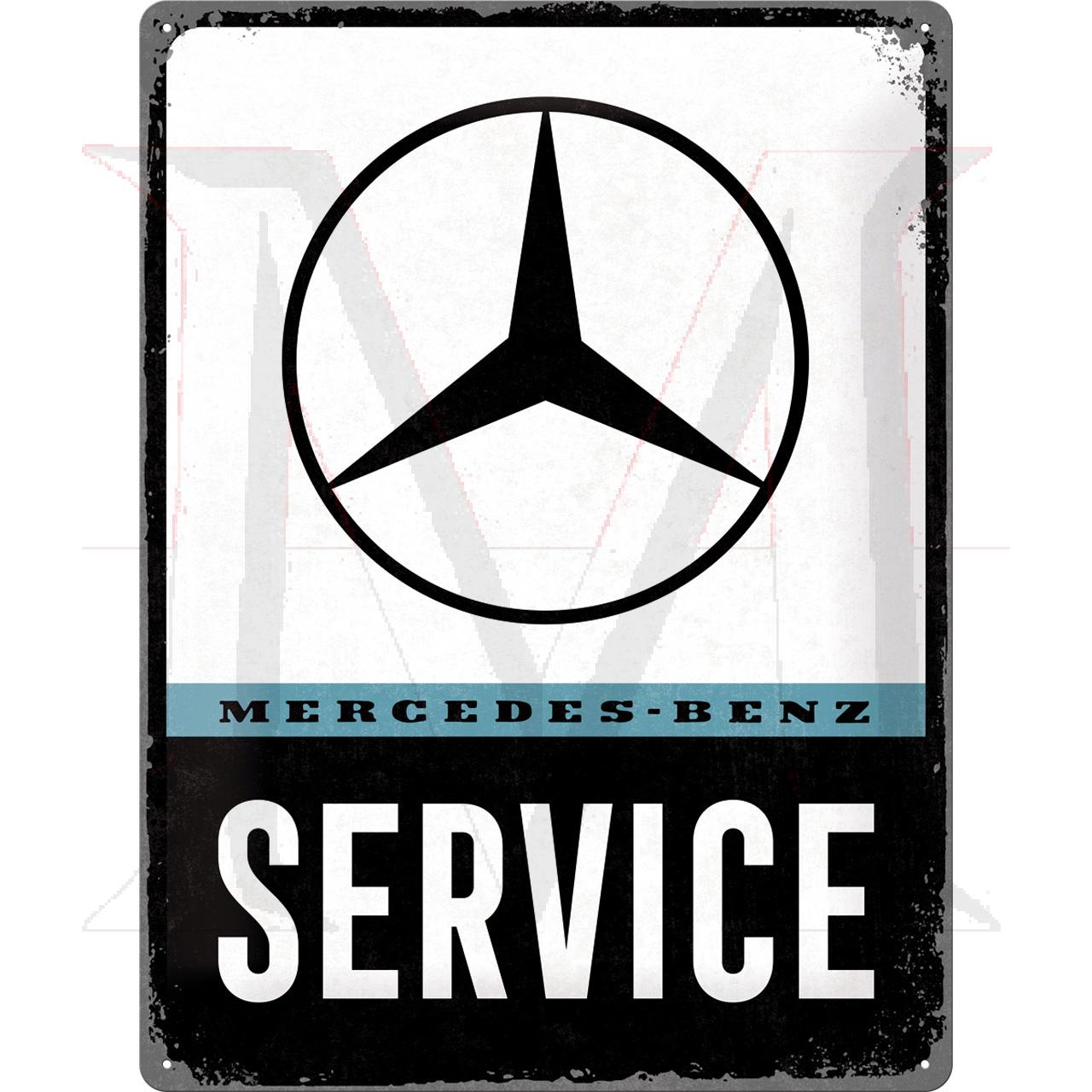 85_0107 Mercedes-Benz Tin Sign Service