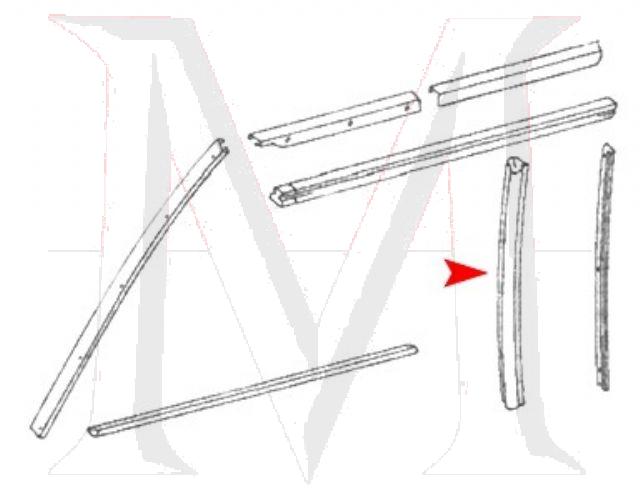 72-3011 DOOR GLASS SEAL - REAR