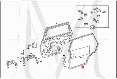 73_8117 DOOR SEAL, LEFT REAR