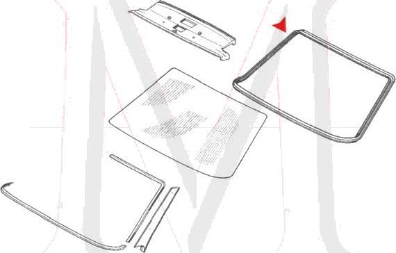 67_8111_1 FRAME,WINDSHIELD SEAL