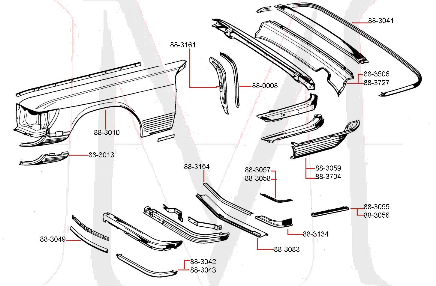 RUBBER BUMPER RAIL - RIGHT
