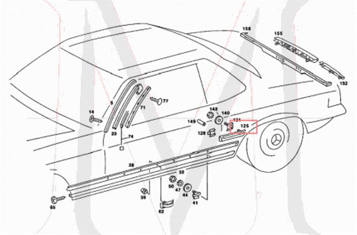 69_3008 REAR FENDER MOLDING RIGHT